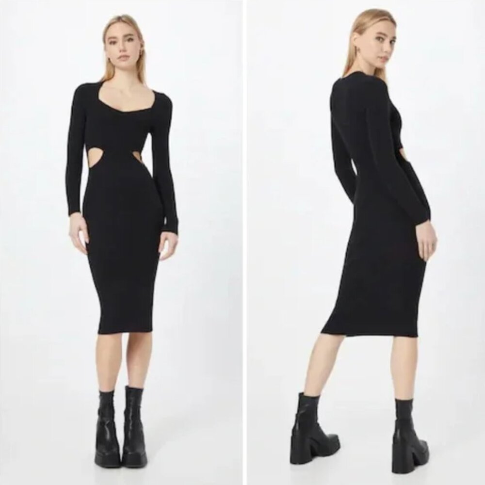 abercrombie A&F - Women's Long-Sleeve Cutout Midi Sweater Dress - Size S